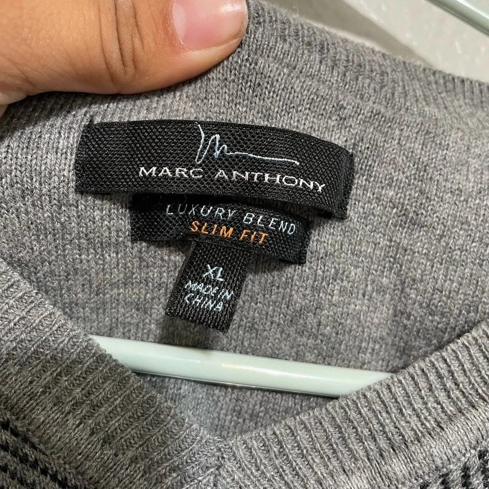 Marc Anthony Luxury Blend Slim Fit Cashmere Merino Wool Blend - Picture 3 of 5